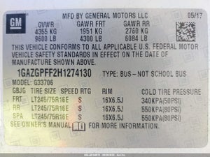 2017 CHEVROLET EXPRESS 3500 LT