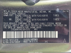 2014 TOYOTA HIGHLANDER XLE V6
