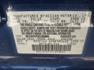 2012 NISSAN VERSA 1.6 SV