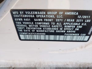 2012 VOLKSWAGEN PASSAT 2.5L SE