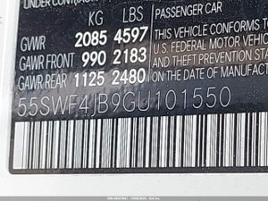 2016 MERCEDES-BENZ C 300 LUXURY