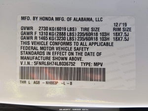 2020 HONDA ODYSSEY EX-L/EX-L W/NAVI   RES