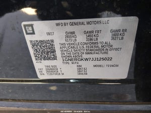 2018 CHEVROLET TRAVERSE 1LT