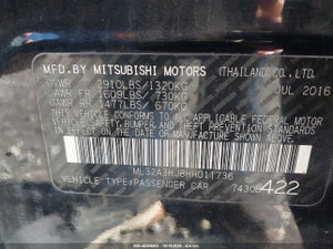 2017 MITSUBISHI MIRAGE ES