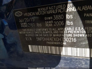 2016 HYUNDAI ELANTRA VALUE EDITION