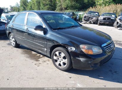 2009 KIA SPECTRA EX Black  Gasoline KNAFE221795652818 photo #1