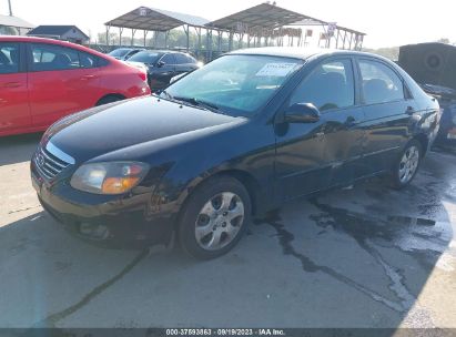 2009 KIA SPECTRA EX Black  Gasoline KNAFE221795652818 photo #3