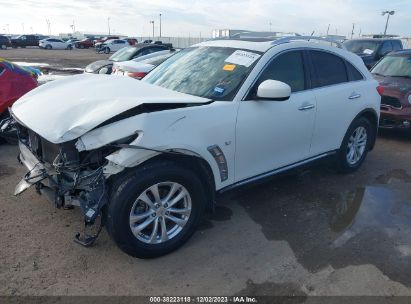 2014 INFINITI QX70 White  Gasoline JN8CS1MU5EM451777 photo #3