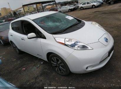 2015 NISSAN LEAF SL White  Electric 1N4AZ0CP7FC324255 photo #1