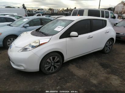 2015 NISSAN LEAF SL White  Electric 1N4AZ0CP7FC324255 photo #3