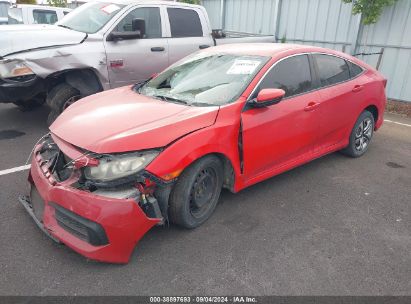 2016 HONDA CIVIC LX Red  Gasoline 2HGFC2F56GH569412 photo #3