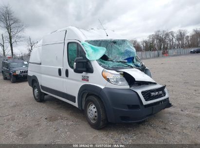 2019 RAM PROMASTER 2500 HIGH ROOF 136 WB White  flexible fuel 3C6TRVCG0KE541074 photo #1