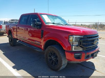 2021 FORD F-250 LARIAT Red  Diesel 1FT8W2BT0MEC05587 photo #1