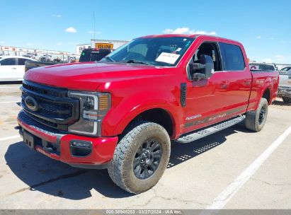 2021 FORD F-250 LARIAT Red  Diesel 1FT8W2BT0MEC05587 photo #3