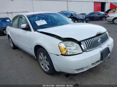 2006 MERCURY MONTEGO LUXURY White  Gasoline 1MEHM40196G606581 photo #1