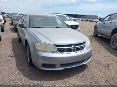 2013 DODGE AVENGER SE Silver  Gasoline 1C3CDZAB9DN688535 photo #1