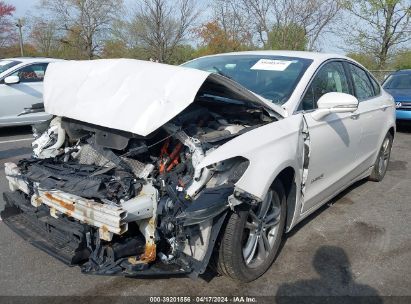 2015 FORD FUSION HYBRID TITANIUM White  Hybrid 3FA6P0RU3FR159055 photo #3