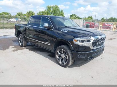 2023 RAM 1500 LIMITED  4X4 5'7 BOX Black  Gasoline 1C6SRFHT8PN540104 photo #1