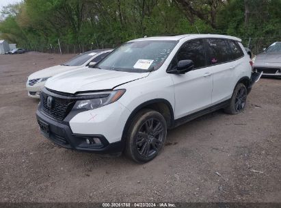 2021 HONDA PASSPORT AWD EX-L White  Gasoline 5FNYF8H57MB038297 photo #3