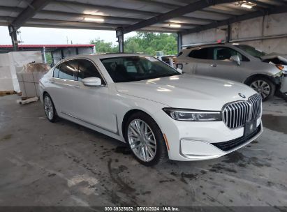 2020 BMW 740I XDRIVE White  Gasoline WBA7T4C07LGG62727 photo #1