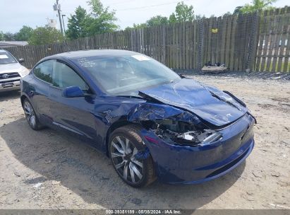 2024 TESLA MODEL 3 REAR-WHEEL DRIVE Blue  Electric 5YJ3E1EA8RF732297 photo #1