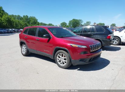 2015 JEEP CHEROKEE SPORT Red  Gasoline 1C4PJLAB7FW731429 photo #1