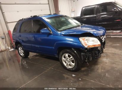 2008 KIA SPORTAGE EX V6 Blue  Gasoline KNDJE723987487756 photo #1