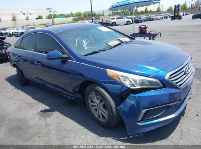 2016 HYUNDAI SONATA SE Blue  Gasoline 5NPE24AF7GH266333 photo #1