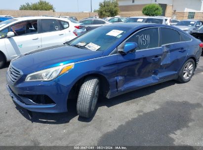 2016 HYUNDAI SONATA SE Blue  Gasoline 5NPE24AF7GH266333 photo #3