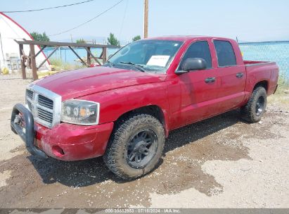 2007 DODGE DAKOTA SLT Red  Flexible Fuel 1D7HW48P37S215936 photo #3