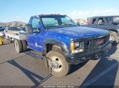 1999 GMC SIERRA 3500 SL Blue  Gasoline 1GDJK34J9XF031091 photo #1