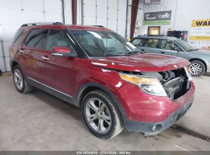 2015 FORD EXPLORER LIMITED Red  Gasoline 1FM5K8F85FGA40713 photo #1