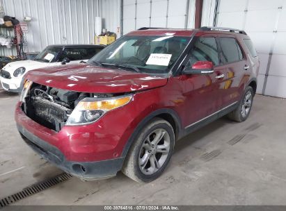 2015 FORD EXPLORER LIMITED Red  Gasoline 1FM5K8F85FGA40713 photo #3