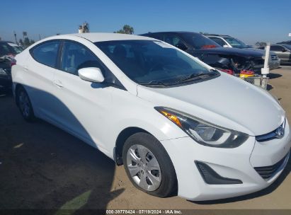 2016 HYUNDAI ELANTRA SE White  Gasoline 5NPDH4AE8GH757365 photo #1