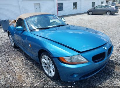 2004 BMW Z4 3.0I Blue  Gasoline 4USBT53504LU06881 photo #1