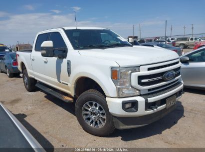 2022 FORD F-250 LARIAT White  Diesel 1FT8W2BT2NEG02039 photo #1