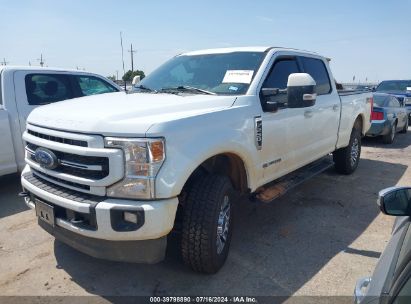 2022 FORD F-250 LARIAT White  Diesel 1FT8W2BT2NEG02039 photo #3