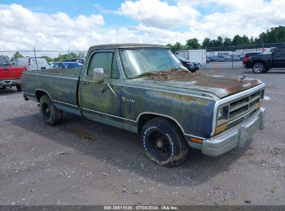 1987 DODGE D-SERIES D150 Silver  Gasoline 1B7FD14T2HS340162 photo #1