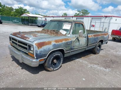 1987 DODGE D-SERIES D150 Silver  Gasoline 1B7FD14T2HS340162 photo #3