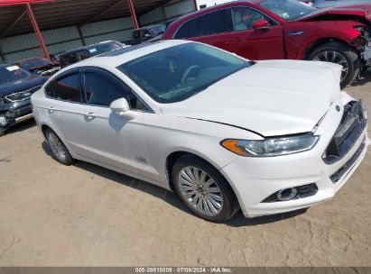 2013 FORD FUSION ENERGI TITANIUM White  Hybrid 3FA6P0SU3DR303405 photo #1