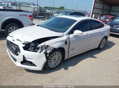 2013 FORD FUSION ENERGI TITANIUM White  Hybrid 3FA6P0SU3DR303405 photo #3