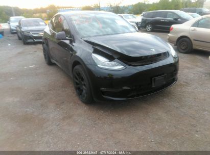 2021 TESLA MODEL Y LONG RANGE DUAL MOTOR ALL-WHEEL DRIVE Black  Electric 5YJYGAEE1MF185966 photo #1