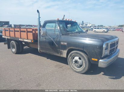 1991 DODGE D-SERIES D300/D350 Black  Diesel 1B6ME36C6MS343741 photo #1