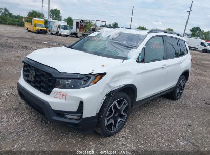 2022 HONDA PASSPORT AWD ELITE White  Gasoline 5FNYF8H05NB003442 photo #3