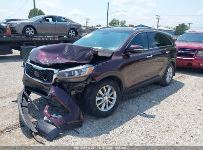 2018 KIA SORENTO 2.4L LX Burgundy  Gasoline 5XYPG4A36JG401414 photo #3