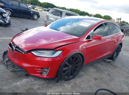 2020 TESLA MODEL X LONG RANGE DUAL MOTOR ALL-WHEEL DRIVE/LONG RANGE PLUS DUAL MOTOR ALL-WHEEL DRIVE Red  Electric 5YJXCAE20LF298416 photo #3