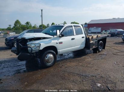 2008 DODGE RAM 3500 HD CHASSIS ST/SLT/LARAMIE White  Diesel 3D6WH48A08G204998 photo #3