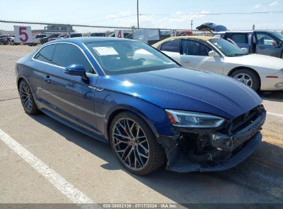 2018 AUDI A5 2.0T PREMIUM Blue  Gasoline WAUTNAF58JA007620 photo #1