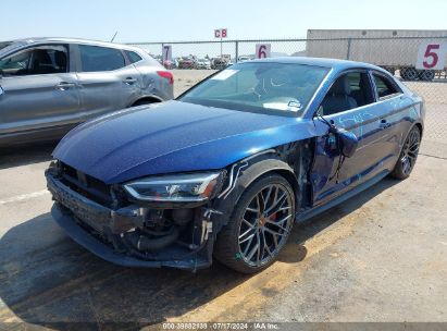 2018 AUDI A5 2.0T PREMIUM Blue  Gasoline WAUTNAF58JA007620 photo #3