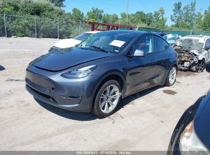 2022 TESLA MODEL Y LONG RANGE DUAL MOTOR ALL-WHEEL DRIVE Gray  Electric 7SAYGAEE4NF364264 photo #3